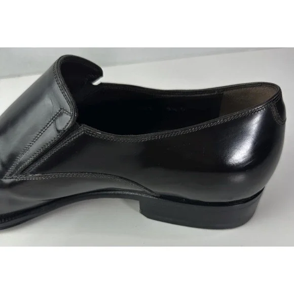 Caporicci Made in Italy Black Leather Cap-Toe Slip-On Dress Shoes Men’s 8.5 G - Picture 11 of 16